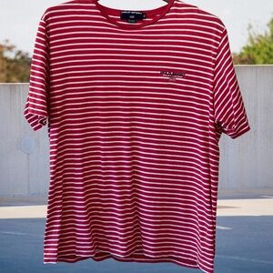 Polo Sport, Ralph Lauren, XL, Red and White stripe with Navy outline on collar